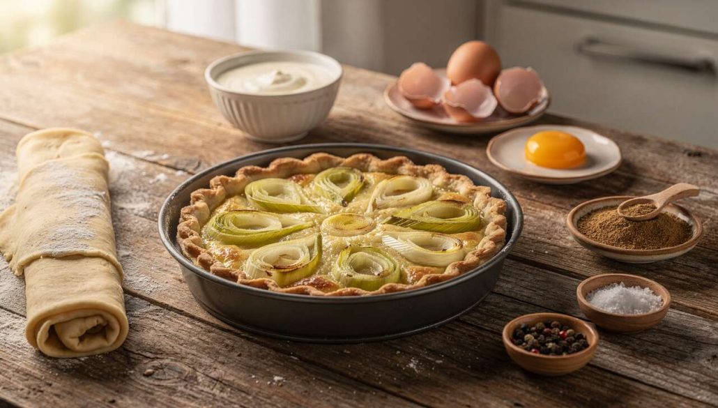 Tarte aux poireaux légère au Airfryer