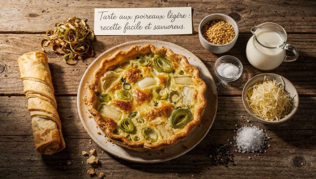 Tarte aux poireaux légère : recette facile et savoureuse