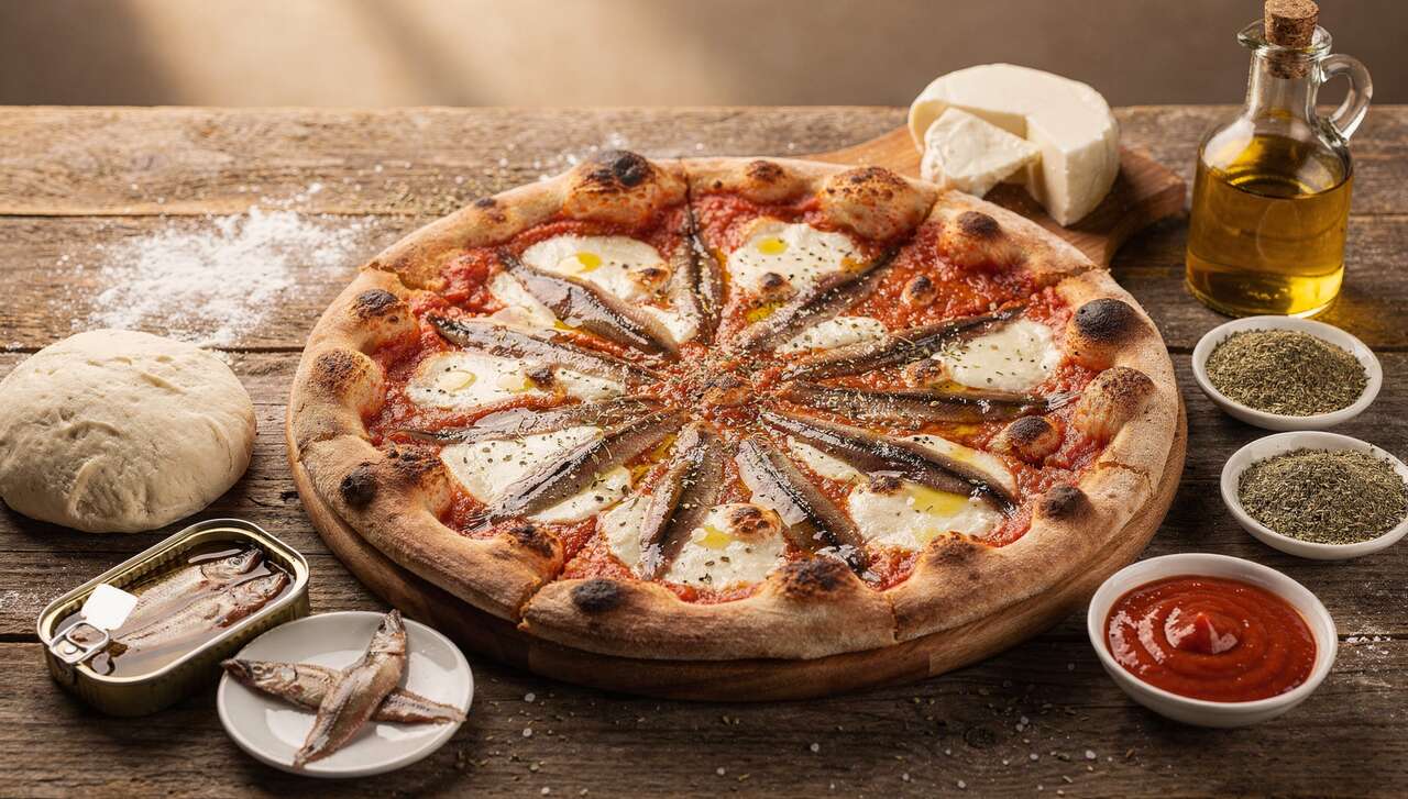 Pizza mozzarella et anchois : recette savoureuse