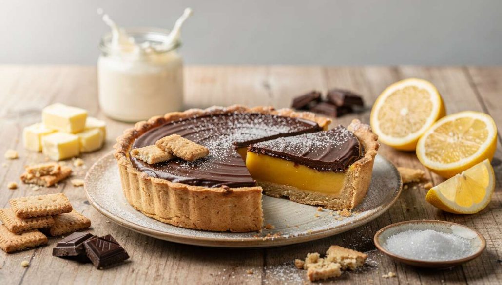 Tarte chocolat-citron : recette gourmande et acidulée