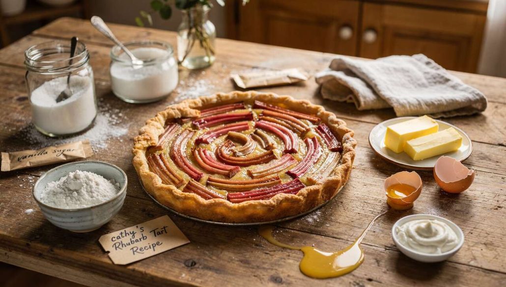 Recette De Tarte À La Rhubarbe De Cathy