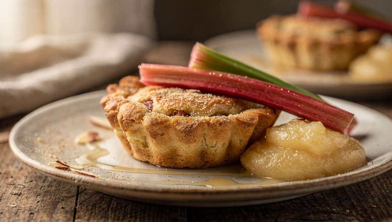 Tartelettes à la rhubarbe allégées : recette facile et savoureuse