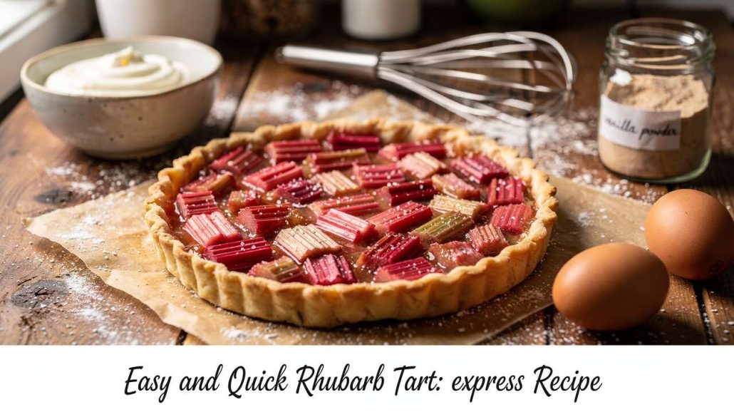 Tarte à la rhubarbe facile et rapide : recette express