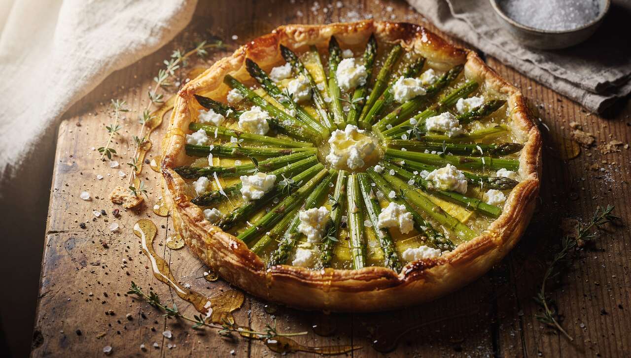 Tarte tatin aux asperges : recette gourmande et originale
