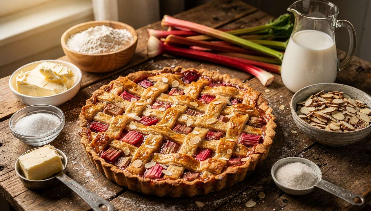 Recette tarte rhubarbe vegan : délice à savourer