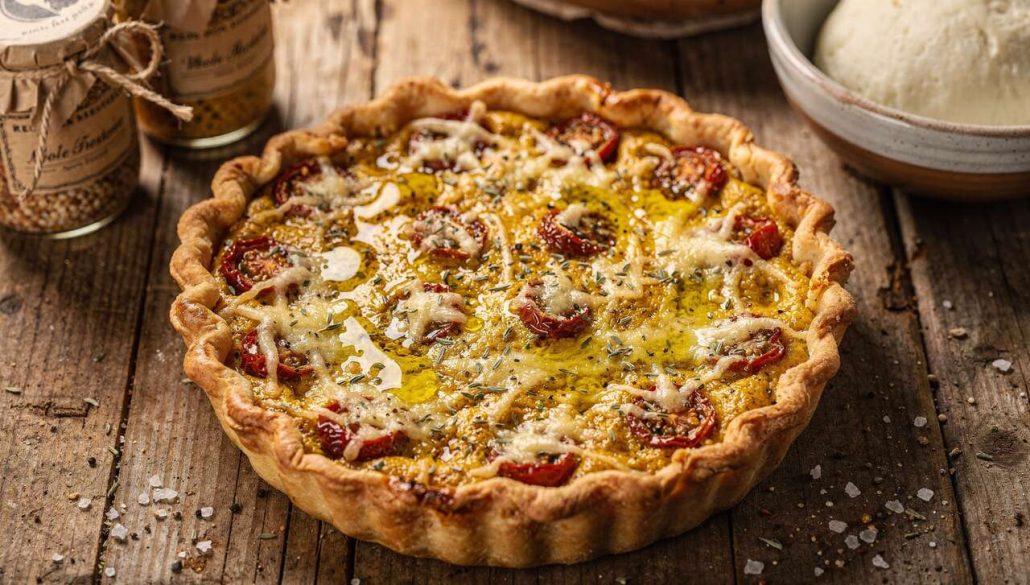 Tarte à la moutarde à l'ancienne : recette facile et savoureuse