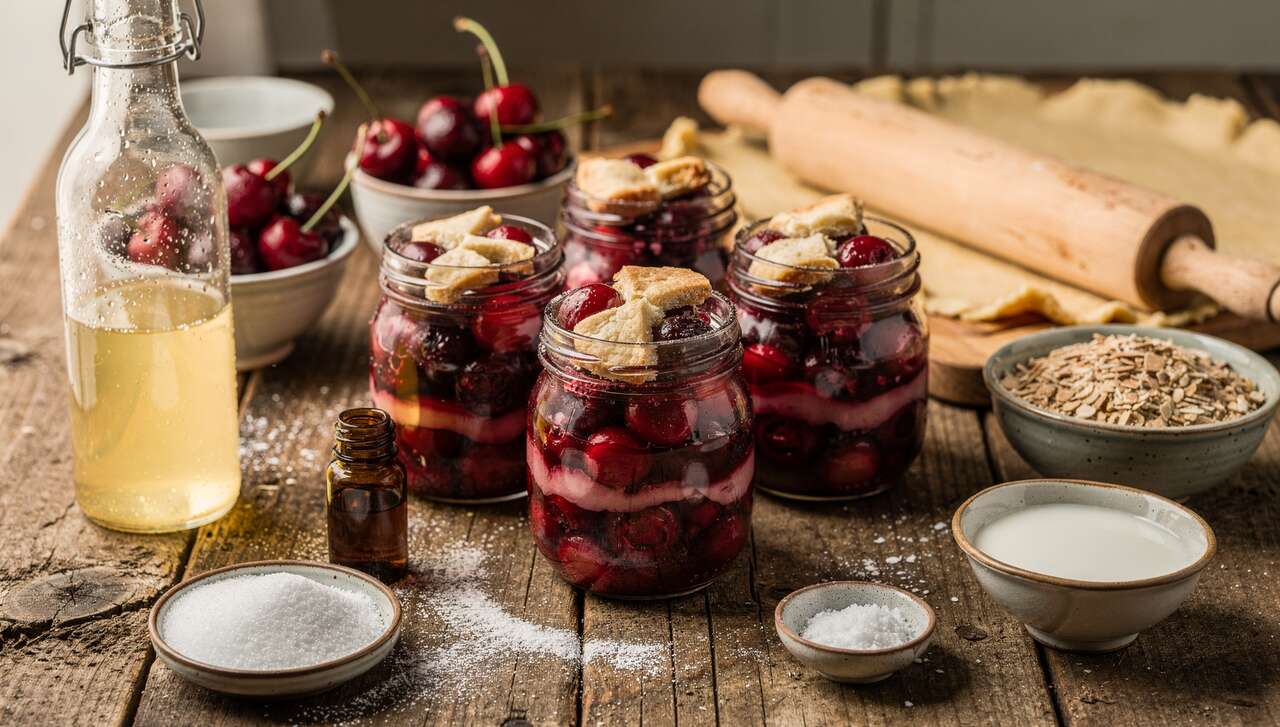 Recette de tarte aux cerises en bocaux : une conservation gourmande