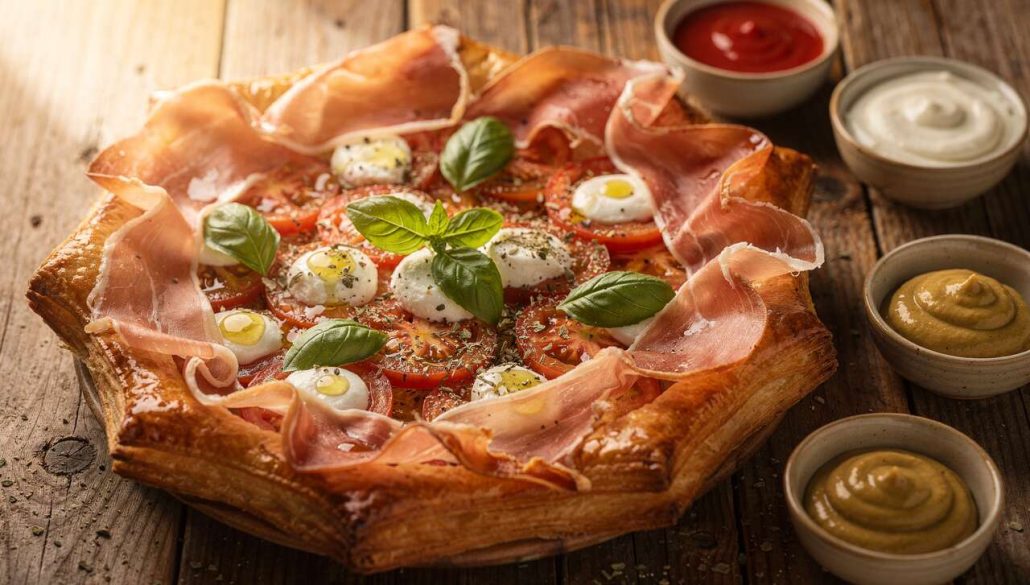 Tarte Tomate Mozzarella Jambon Cru : recette savoureuse