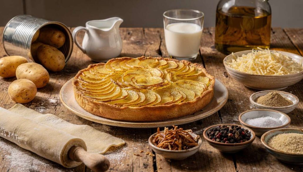 Tarte de pommes de terre fondante : la recette virale des réseaux sociaux