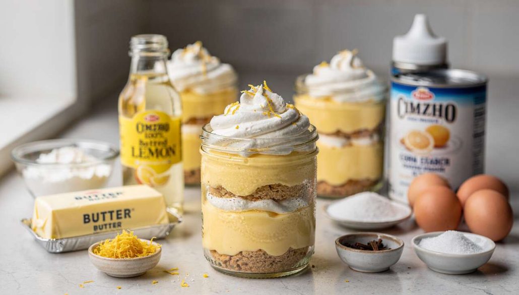 Verrine tarte citron déstructurée : dessert facile et savoureux