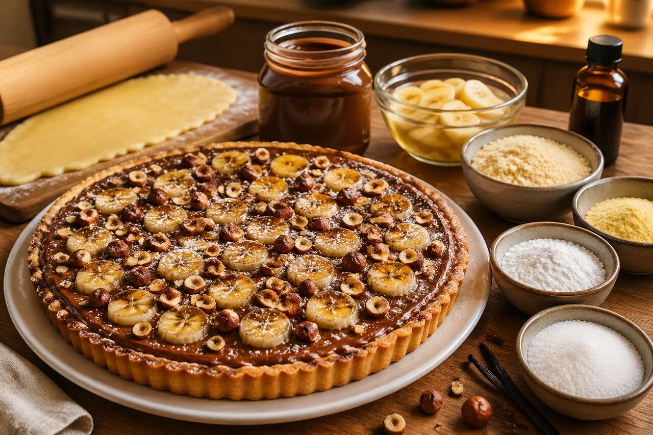 Recette de tarte banane Nutella : un délice sucré
