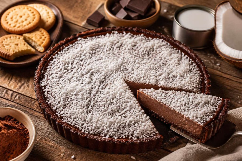 Tarte chocolat noir et coco : une délicieuse recette