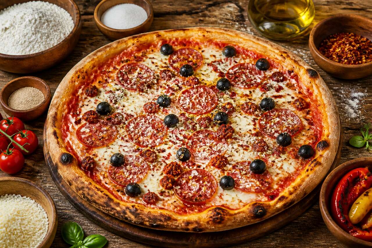 Recette de pizza calabraise maison