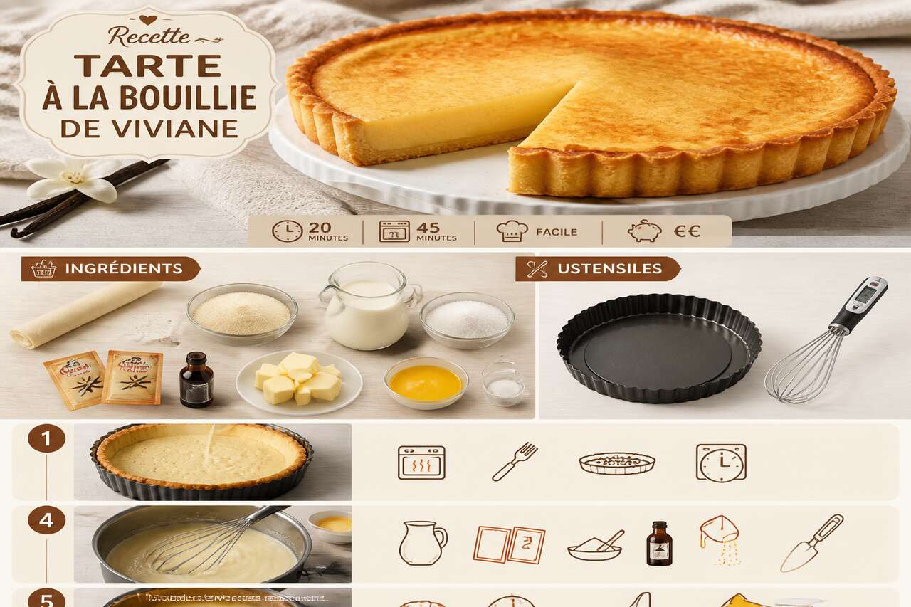 Fiche recette Recette tarte &agrave; la bouillie de Viviane - d&eacute;licieuse et facile