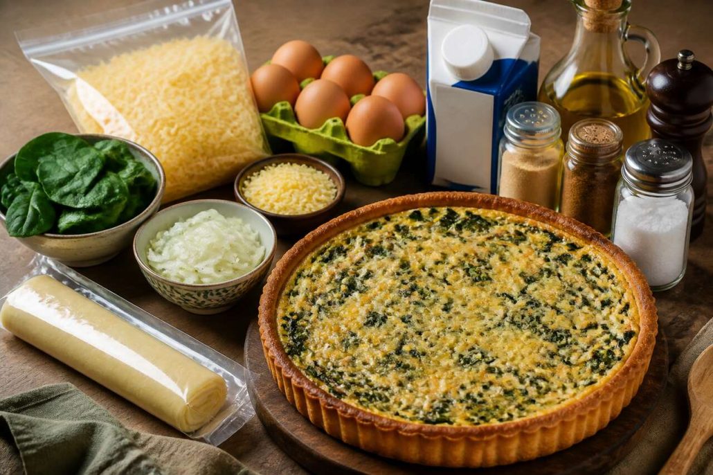 Tarte aux épinards et gruyère râpé : recette facile