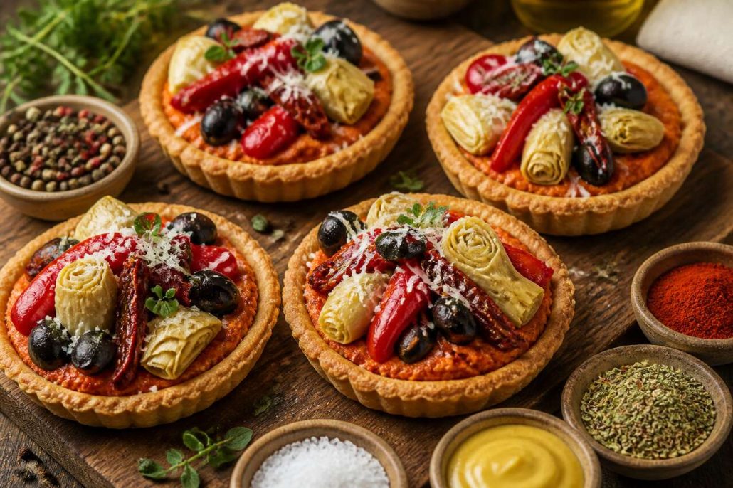 Mini-tartelettes à la sobrasada et légumes : recette savoureuse