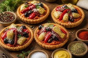 Mini-tartelettes à la sobrasada et légumes : recette savoureuse