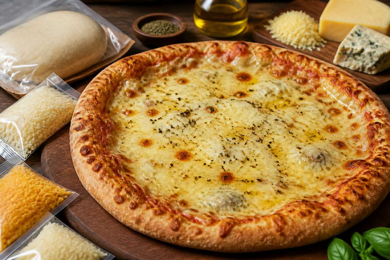 Recette pizza quatre fromages : délice fondant