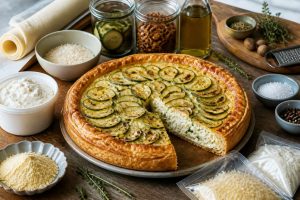 Tarte au riz, courgettes et ricotta : recette facile