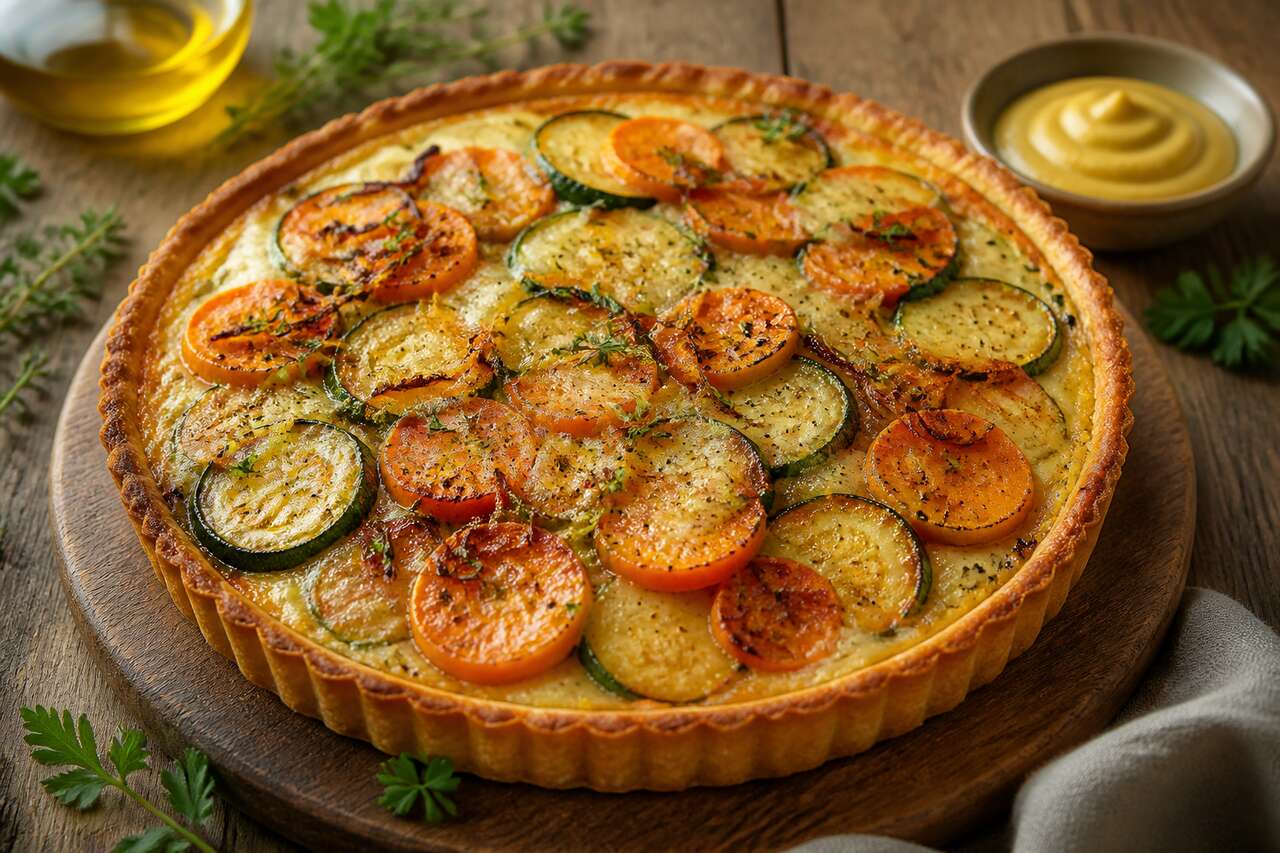 Tarte aux carottes et courgettes au Cookeo : recette facile et savoureuse