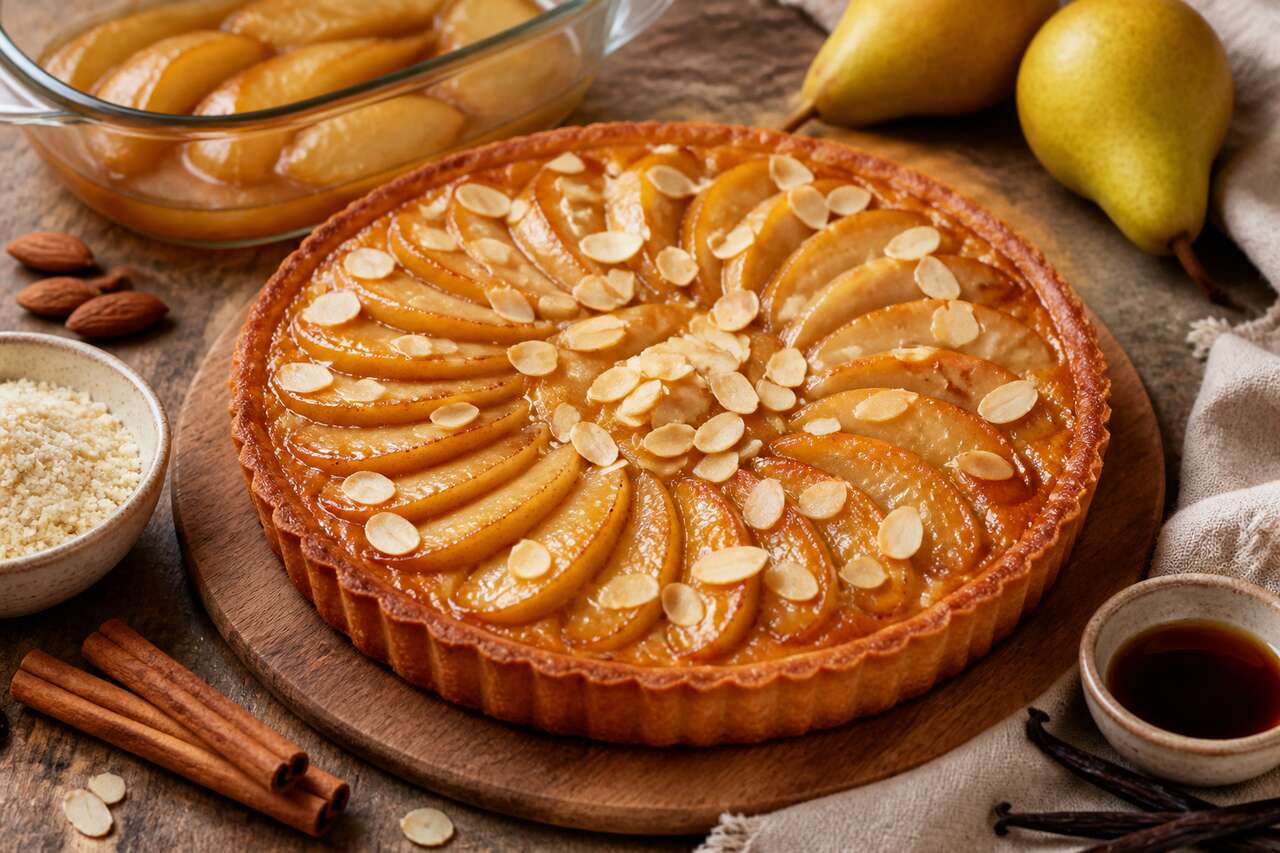 Tarte aux poires caramélisées : recette gourmande et facile