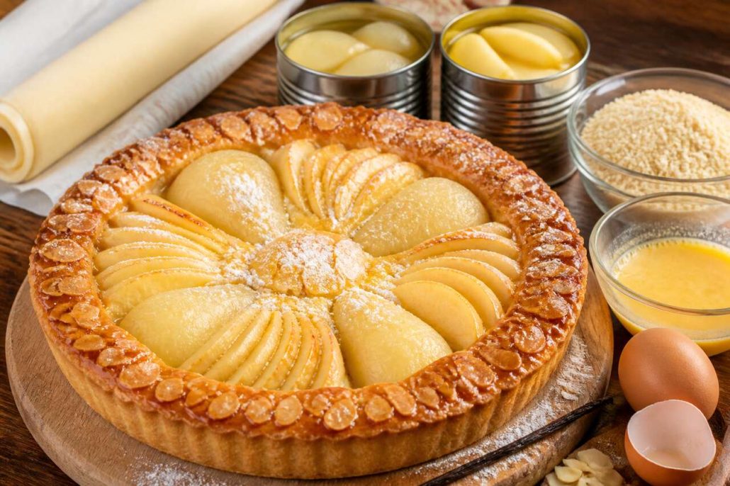 Tarte pommes poires amandes facile : recette gourmande