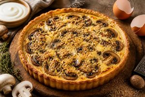 Recette tarte aux champignons de Paris : délice garanti