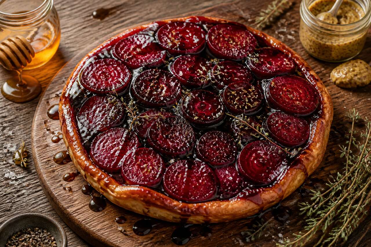 Tarte tatin betterave et vinaigre balsamique : recette gourmande
