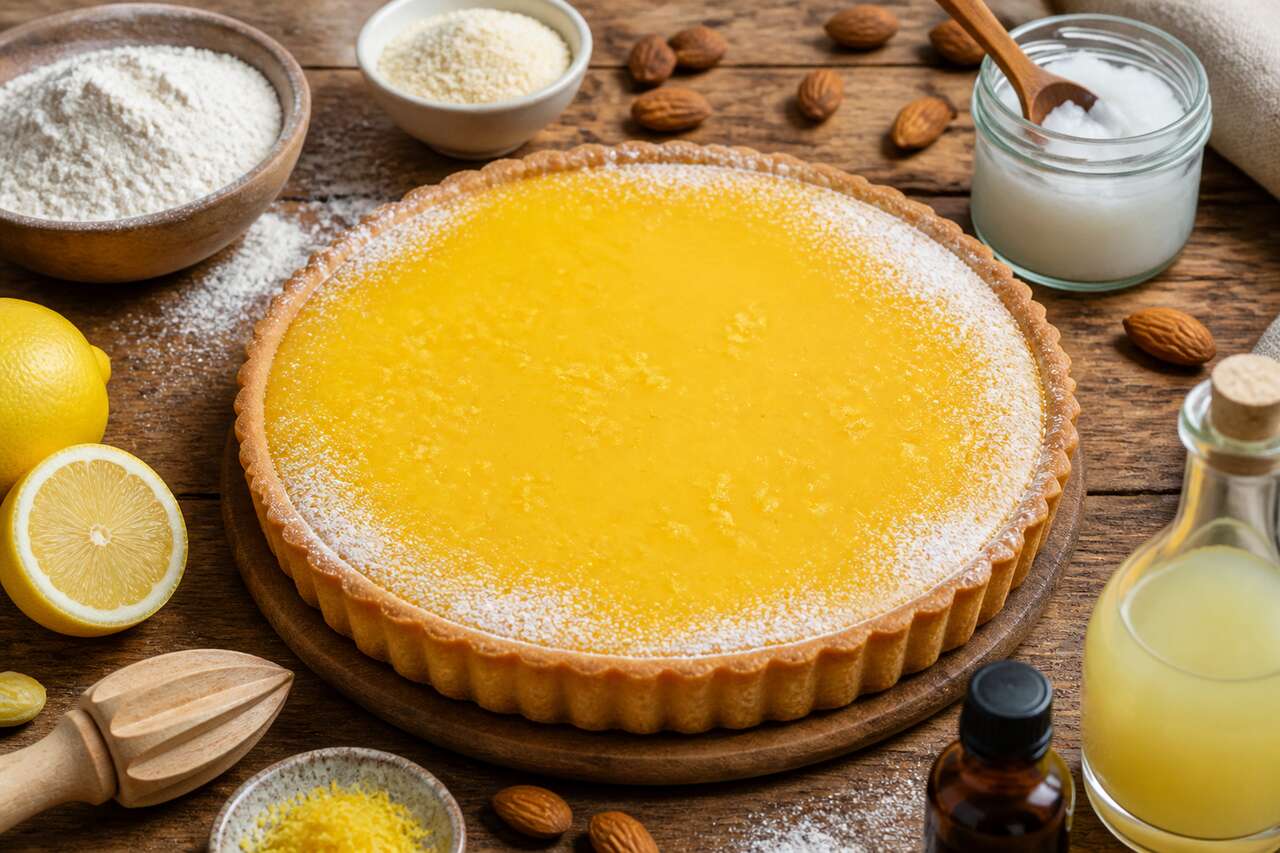 Recette de tarte au citron sans lactose