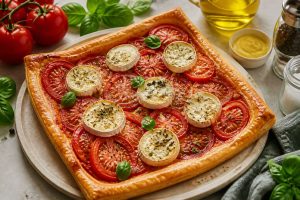 Recette de tarte tomates et fromage de chèvre Sainte-Maure de Touraine
