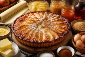 Tarte aux pommes parfumée au rhum : recette gourmande