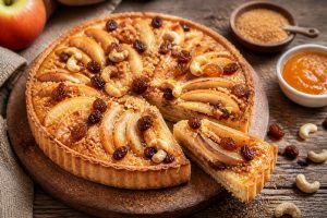 Tarte aux pommes, raisins secs et noix de cajou : une recette gourmande