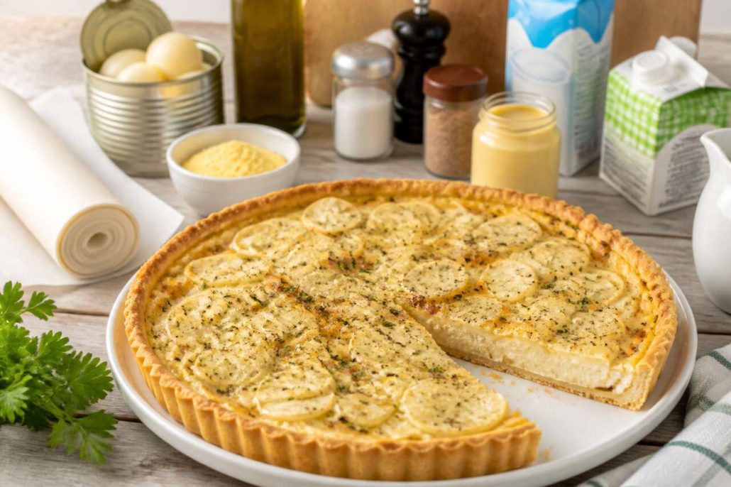 Tarte aux navets, emmental et persil facile