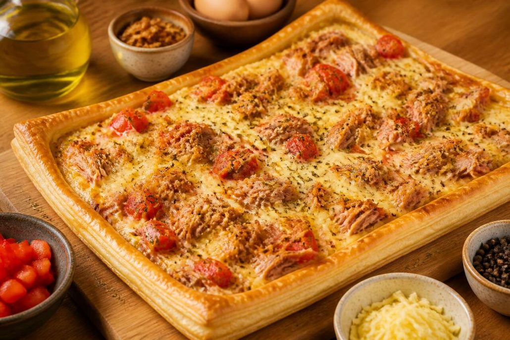 Tarte au thon, tomates et moutarde Savora : recette savoureuse