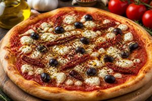 Pizza aux deux tomates et feta : recette savoureuse