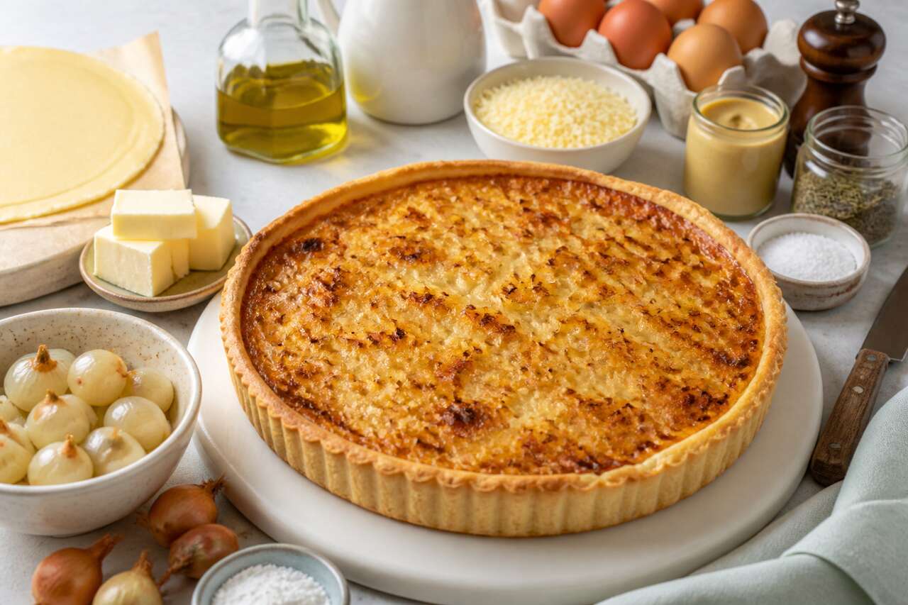 Recette de tarte aux oignons de Roscoff : délice breton à découvrir