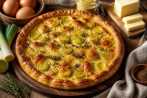 Tarte fondante aux poireaux : recette gourmande