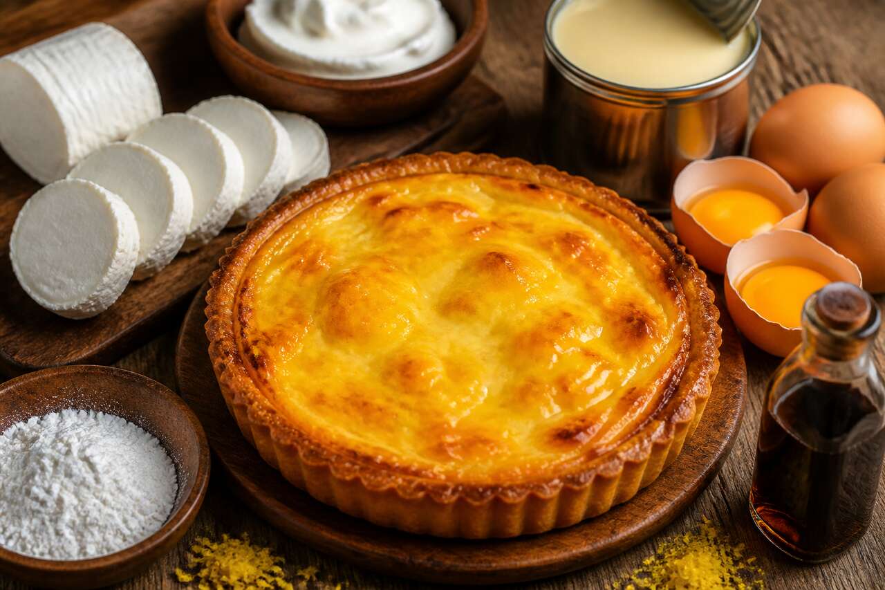 Recette : tarte au fromage de chèvre sucrée