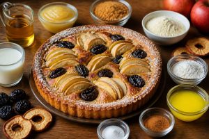Tarte pommes prunes au Pommeau de Normandie : recette savoureuse