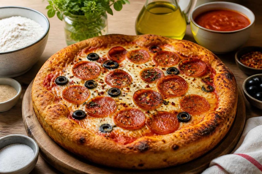 Recette de pizza soufflée facile et gourmande