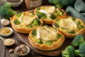 Tartelettes brocolis camembert : recette savoureuse
