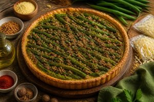 Recette de tarte aux haricots verts et steak haché