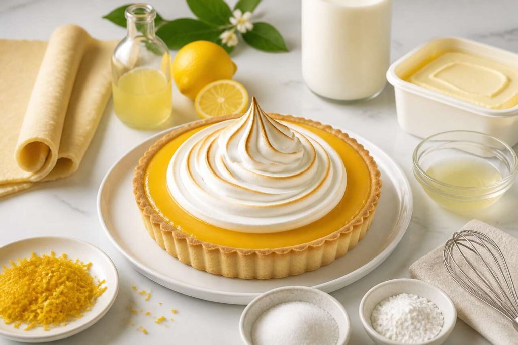 Tarte citron meringuée sans œuf : recette facile