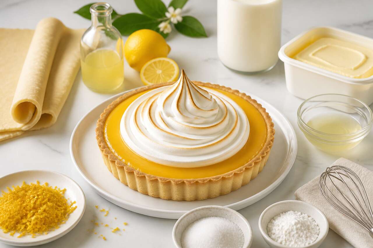 Tarte citron meringuée sans œuf : recette facile