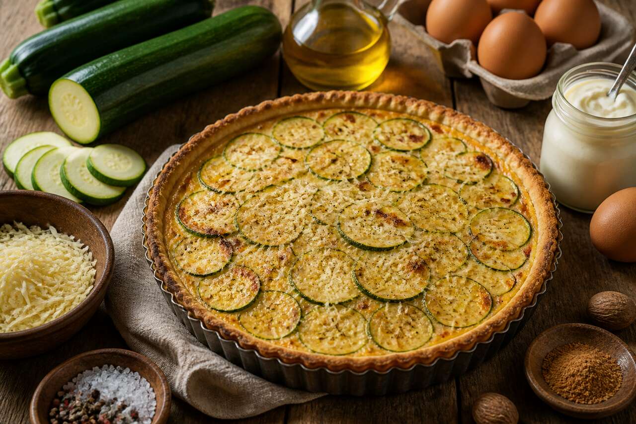 Tarte courgette et gruyère râpé : recette facile