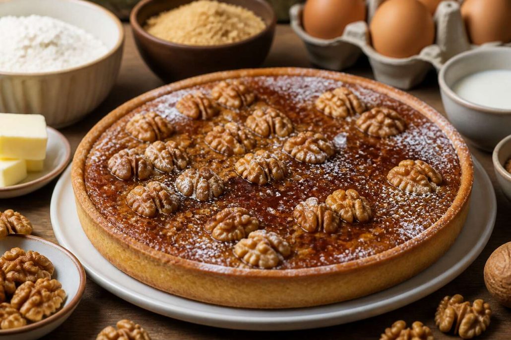 Tarte aux noix par Cyril Lignac : recette gourmande