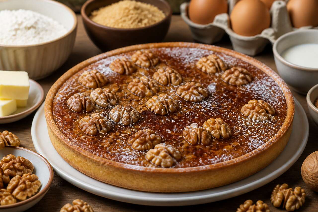 Tarte aux noix par Cyril Lignac : recette gourmande