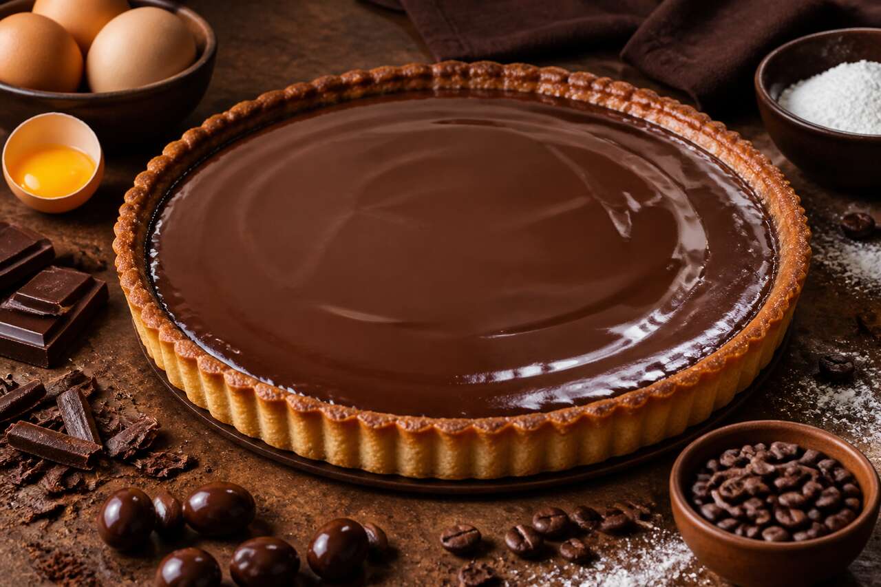 Tarte au chocolat et café : recette gourmande et facile