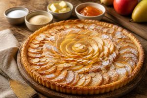 Recette facile de tarte pommes poires