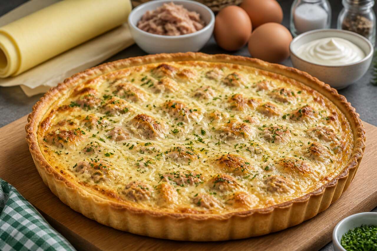 Tarte au thon et St Môret : recette facile et savoureuse